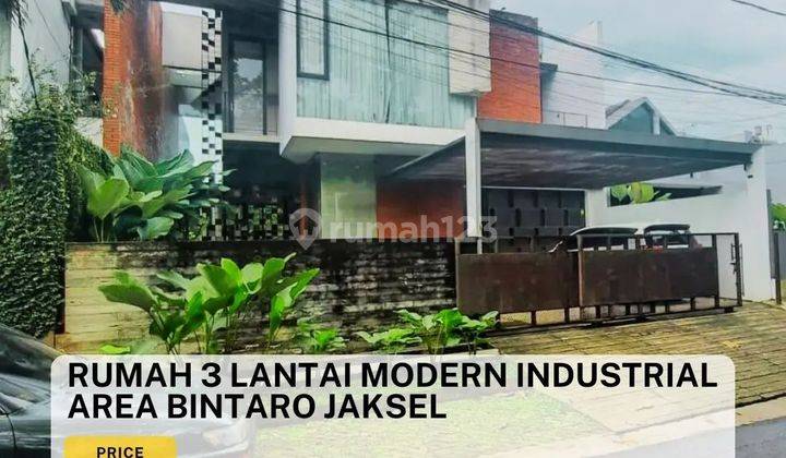 Rumah Industrialis Lokasi Strategis Bonus Furnish dekat Bintaro 1