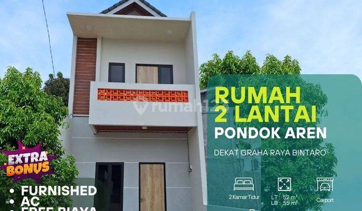 Rumah 2 Lantai Siap Huni dekat Graha Raya Bintaro Harga Ekonomis 1