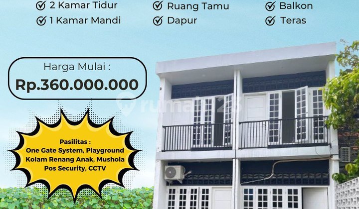 Rumah 2 Lt Cluster Termurah di Jakarta Lokasi Strategis