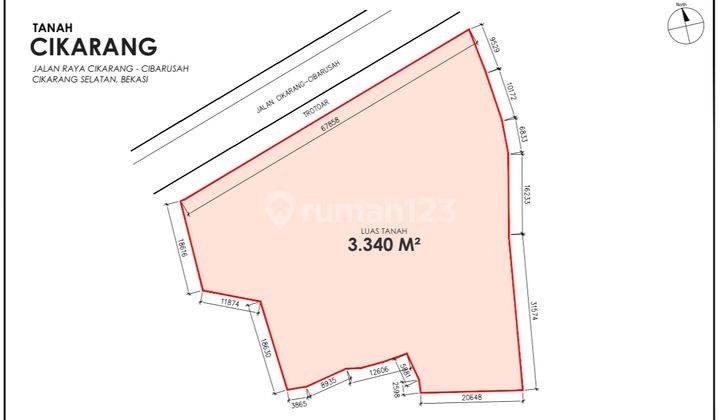  Tanah di Jalan Raya Cikarang Cibarus, Cikarang Selatan 1