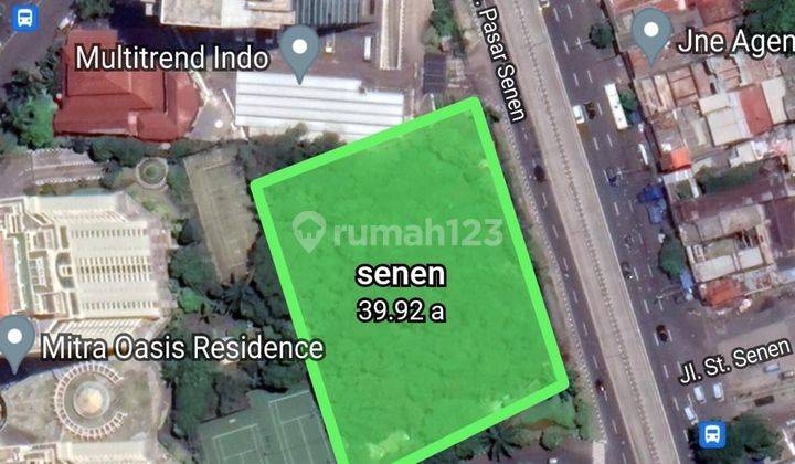 Tanah di Senen Raya Jakarta Pusat, Senen 3915 m² 1