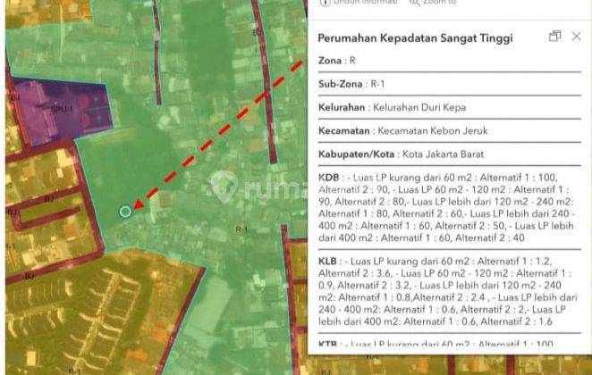 Tanah Kavling Taman Ratu Indah Kebon Jeruk Luas 895m 2