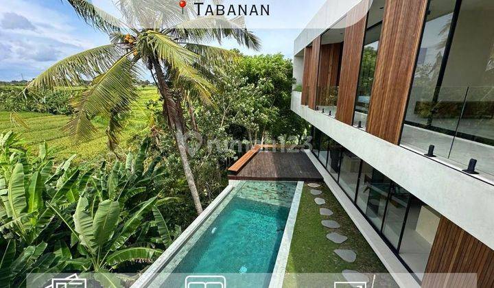 Villa Modern Dengan View Greenbelt Sungai Di Tanah Lot Tabanan 1