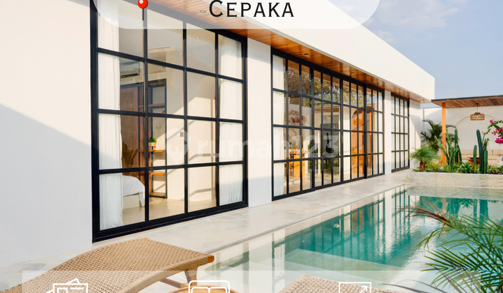 Villa Elegan Nuansa Mediterania Dekat Canggu Bali