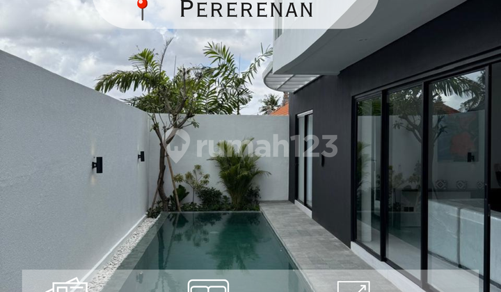 Villa Tiga Kamar Modern Baru Dibangun di Kawasan Premium Pererenan