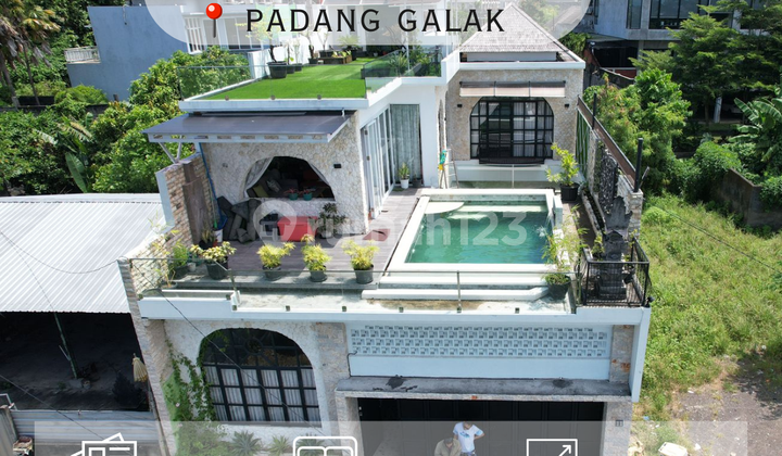 For Sale Semi-Villa Ocean View + Rooftop in Padang Galak, Kesiman