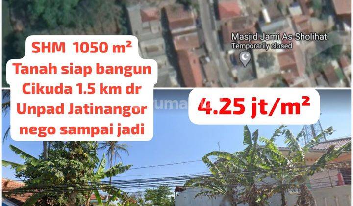 Dijual Tanah Siap Bangun Cocok Kos-kosan di Cikuda Jatinangor  1