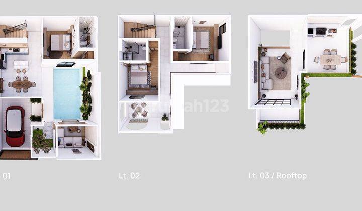 Dijual Villa Baru Modern Mediterania di Goa Gong Jimbaran View GWK 2