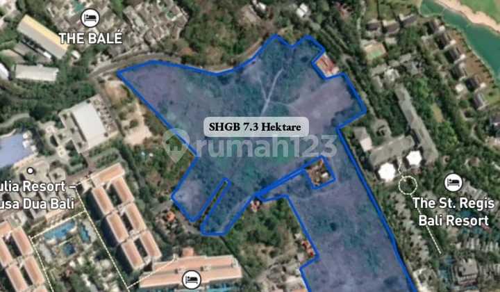 TANAH LOS PANTAI PASIR PUTIH SAWANGAN NUSA DUA BALI DENGAN LINGKUNGAN HOTEL BINTANG 5 DAN RESTO