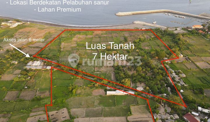 Premium Land at Sanur Bali's Sunrise Beach, Ideal for Hotels, Hospitals, Villas, and Investment.