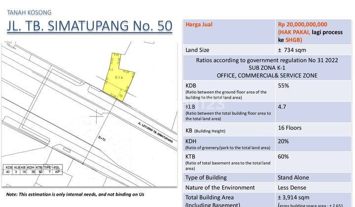 Komersil Area di Jl. Tb. Simatupang Kav.50, Jakarta Selatan  1