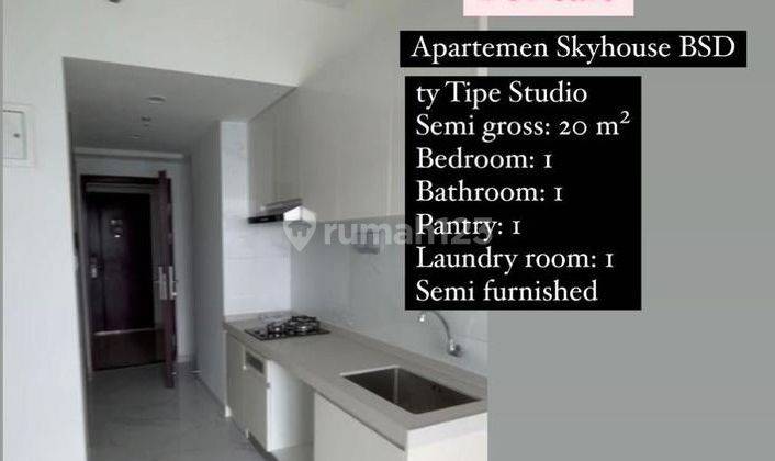 Jual Cpt Apt Skyhouse Bsd Sebrang Aeon Mall Type Studio Semi Furn 1