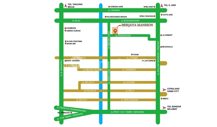 RUMAH DI KOMPLEK BERJAYA MANSION JALAN PENDIDIKAN MEDAN 2