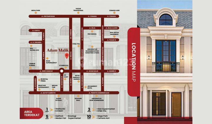 Rumah Di Komplek Adam Malik Residence Jalan Sekata Medan 7