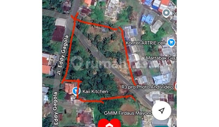 Tanah Luas 5233m2 di Kombos Timur, Singkil Manado