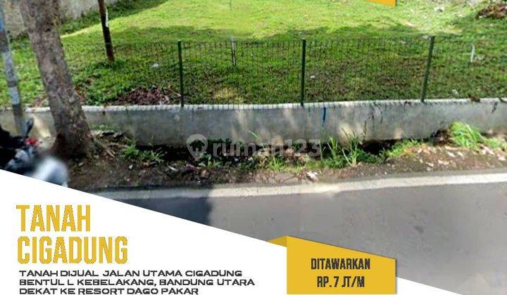 Jual Tanah Murah Main Road,cigadung Bandung Utara,dekat Ke Dago 1