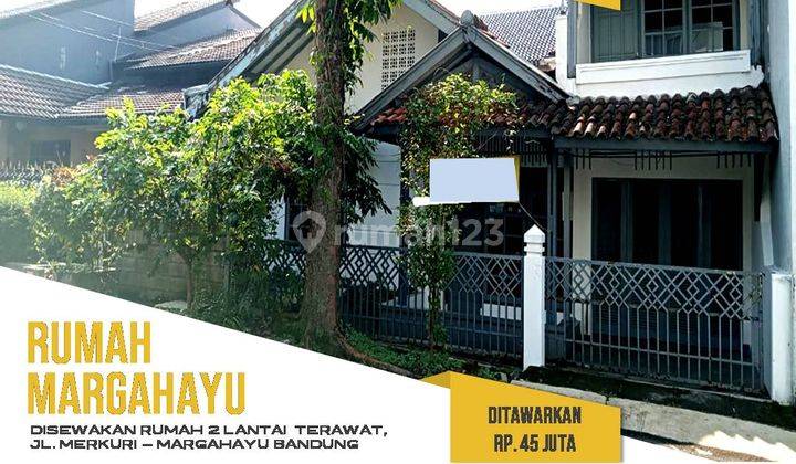 Sewa Rumah 1,5 Lantai, Jl.merkuri Margayu Raya, Dekat Griya 1