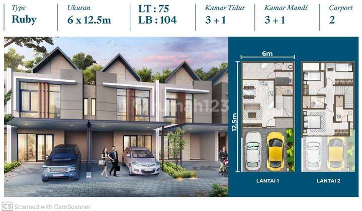 Rumah 2 Lantai Pik2 Cluster Denver SHM Ukuran 6x12,5m Bagus  2