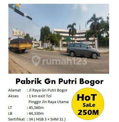 Pabrik Di Gunung Putri Dijual Luas 45.560m Bogor 1