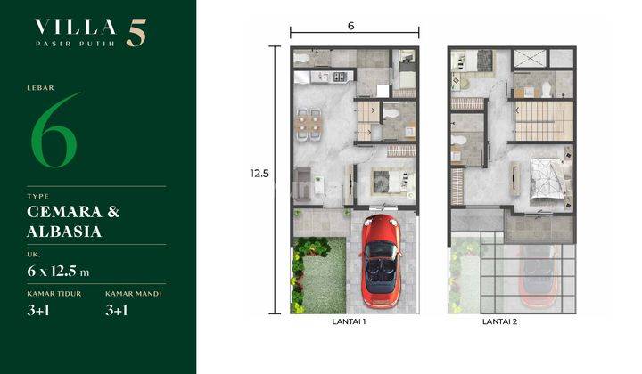 Dijual Rumah Cluster Villa Pasir Putih 5 Pik 2 6x12,5m View Danau 2