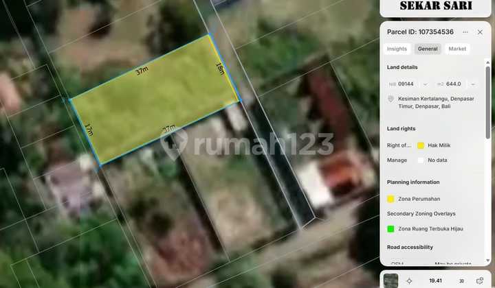 Tanah Murah Strategis Lingkungan Villa Di Jalan Sekarsari 