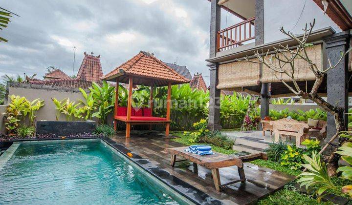 Leasehold Villa view of rice fields furnished Ubud Bali 2