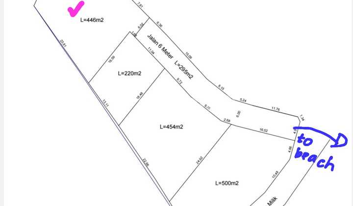 Tanah Murah Dekat Pantai Saba Lingkungan Villa