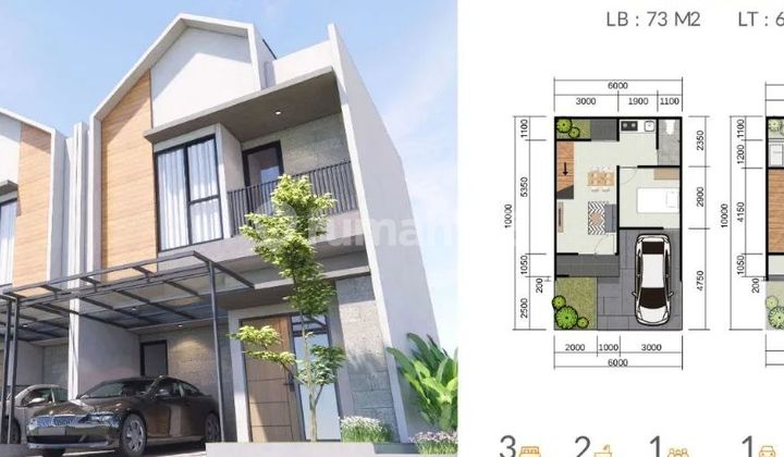 rumah baru 2 lantai dekat pintu toll jatiasih kota bekasi