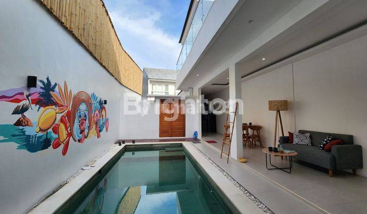 For Lease!!! New gress villa 2lt modern minimalis with pool & Full Furnish dengan view Matahari terbenam  1