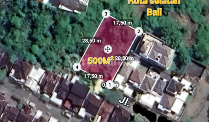 Tanah Murah View Cakep di Area Goagong, Goa Gong Dekat Kampus Udayana Jimbaran Kuta Selatan