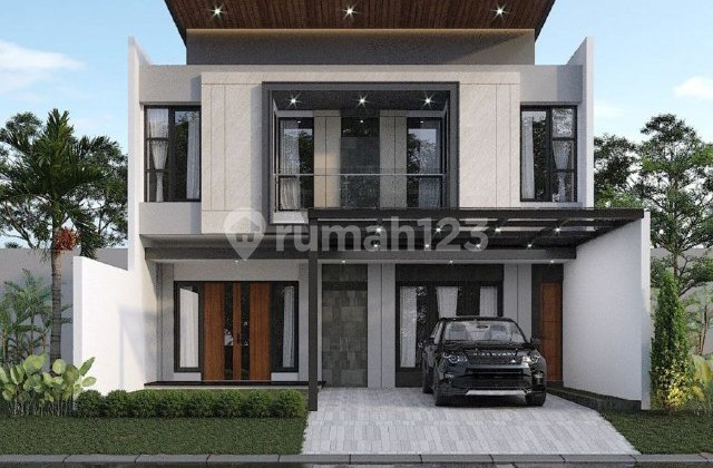 International Village Citraland New Minimalist House with 2-Brick Carport, Gresik Cement, YKK Aluminum, 80x80 Granite. 1