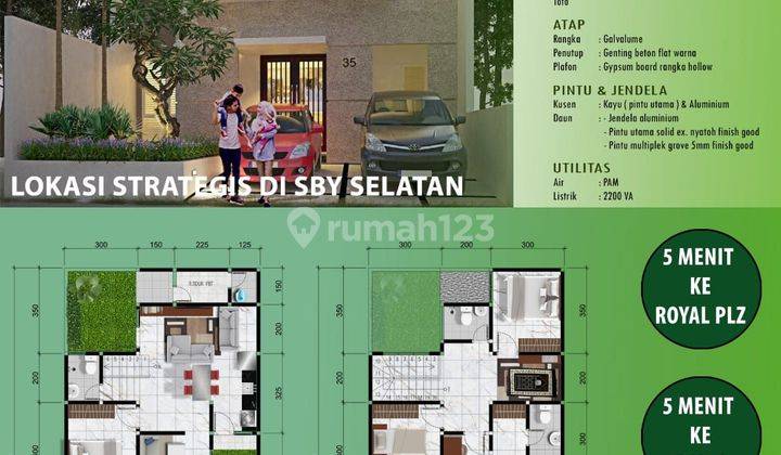 Dijual Rumah Baru Gress Karah Asri Tama Dekat Royal Plaza 1