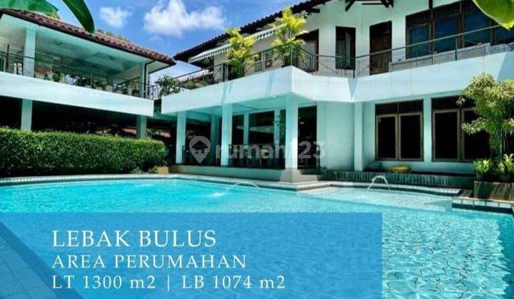 Dijual Rumah Mewah Dan Luas Lengkap Dengan Kolam Renang Terdiri Dari Dua Bangunan Rumah Dan Paviliun Terpisah Cocok Buat Dijadikan Tempat Usaha Atau Kantor Lokasi Didalam Komplek Pertanian Lebak Bulus,rumah Agak Jauh Dr Jalan Raya Jadi Tidak Berisik Tenan 1