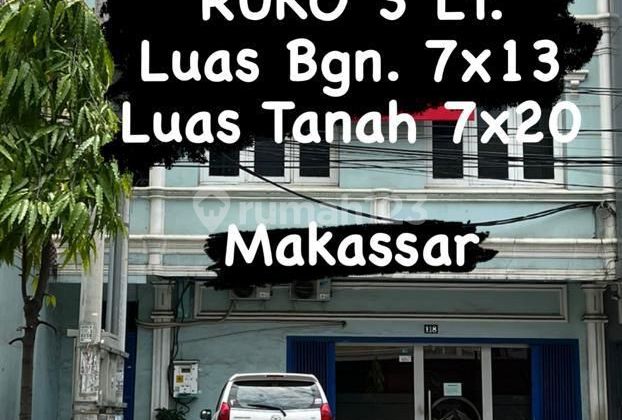 Disewakan ruko 3 Lantai Luas Poros Jalan Tengah Kota Makassar 1