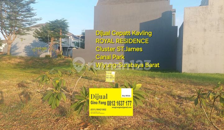 Dijual Kavling Royal Residence Canal Park Wiyung Surabaya Barat