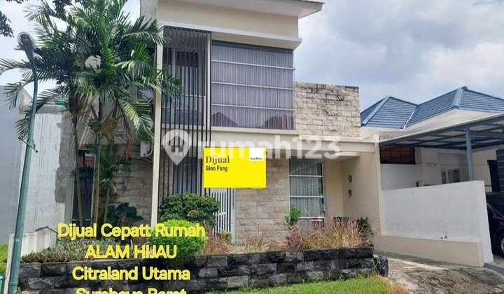 Dijual Rumah Alam Hijau Citraland Utama Surabaya Barat