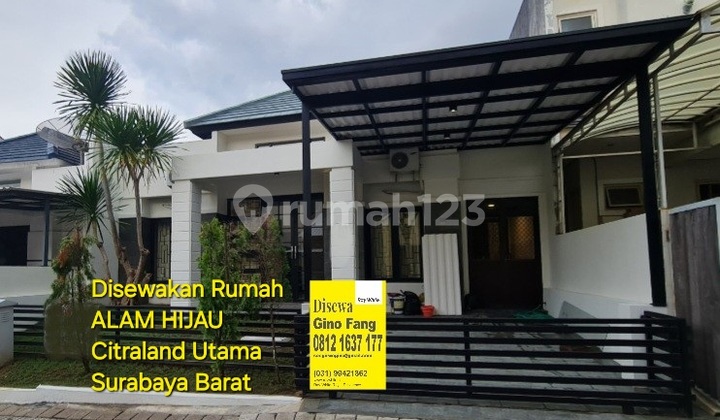 For Rent: Green Nature House, Citraland Utama, West Surabaya