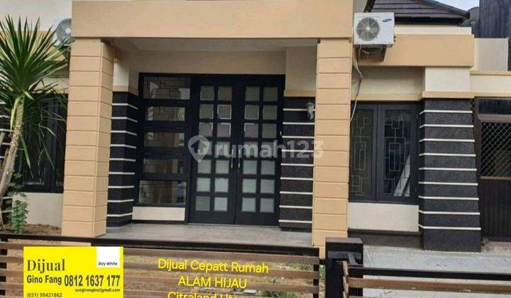 Dijual Rumah Alam Hijau Citraland Utama-surabaya Barat 1