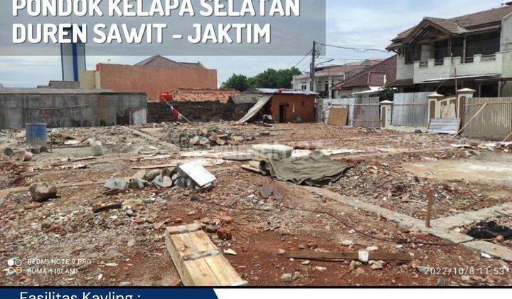 Tanah Kavling di Pondok Kelapa Lampiri, Duren Sawit Jakarta Timur 1