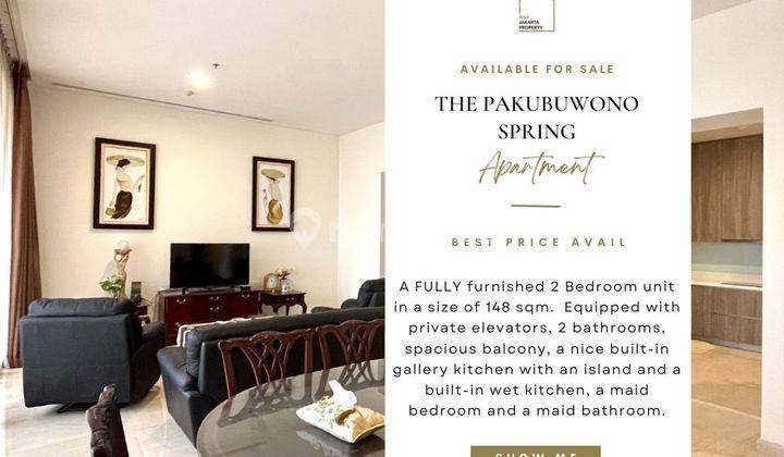 Pakubuwono Spring Apartment, 2br, Ready To Move In, Best Price  1