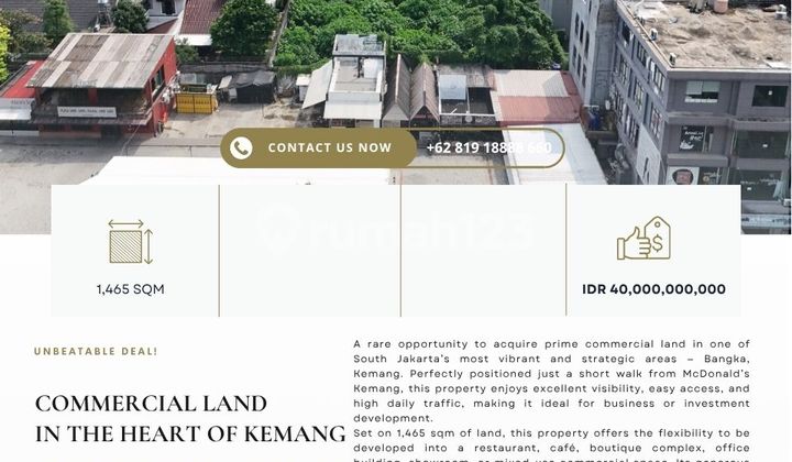 Tanah Komersil di Jalan Bangka Kemang,Ideal untuk Business And Investment! Strategis dan Luas!