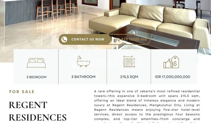 REGENT RESIDENCES, 3BR 215sqm, BEST PRICE GUARANTEED 1