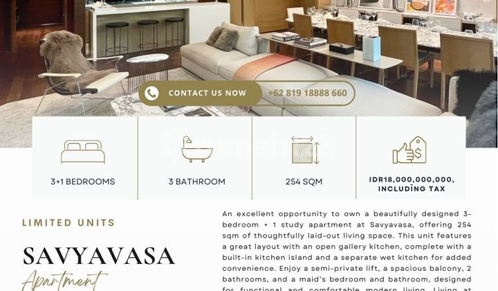 Savyavasa 3+1BR 254sqm, Private lift, Brand New! Savyavasa 3+1BR 254sqm, Private lift, Brand New!