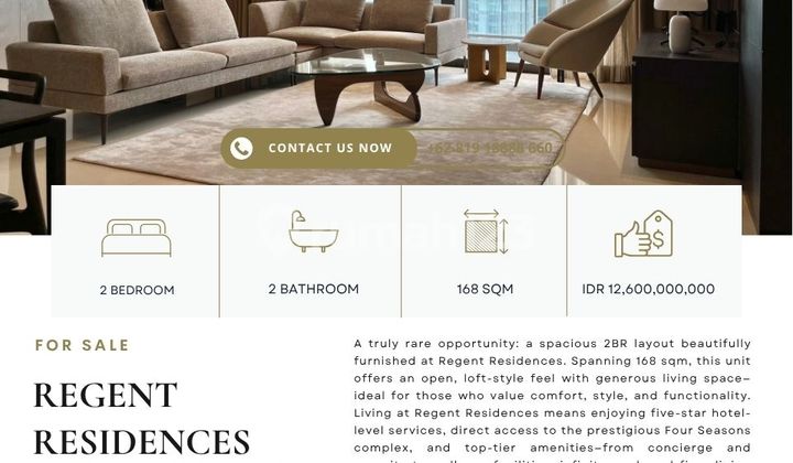 REGENT RESIDENCES, 2BR 168sqm, Best Layout and Ready to move in! 1