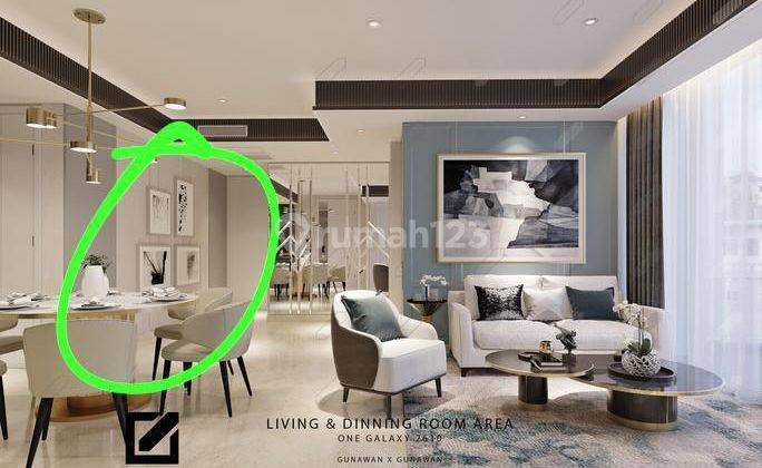 DIJUAL APARTEMEN ONE GALAXY RESIDENCE FULL FURNISHED MEWAH 2