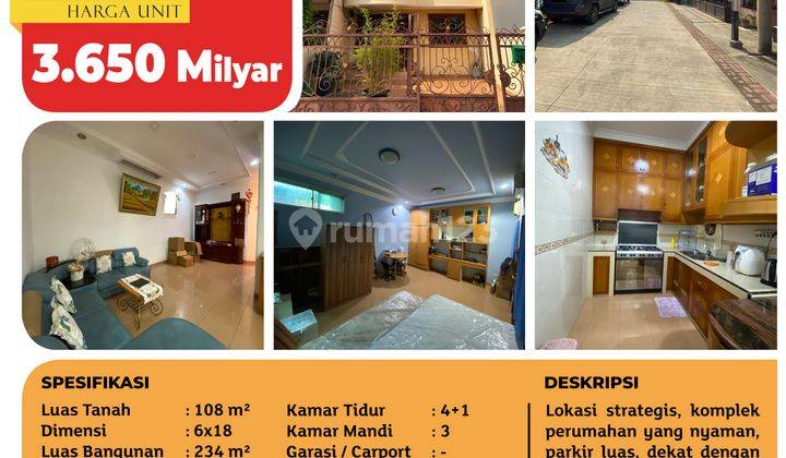 Tsi 15740, Rumah Green Garden, Kedoya Utara, Jakarta Barat, 6x18m, 3 Lt, SHM 2