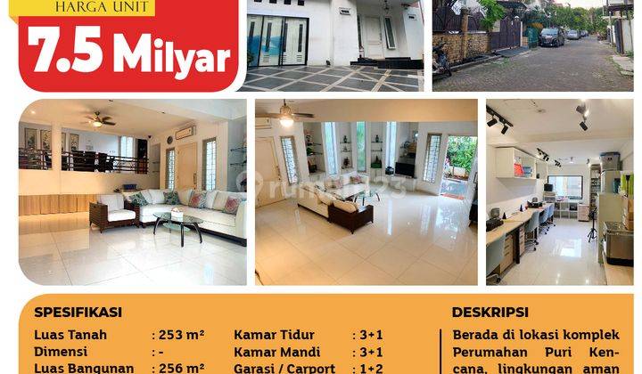 Rumah Puri Kencana Murni, Kembangan, 253m², 2.5 Lt, SHM 2