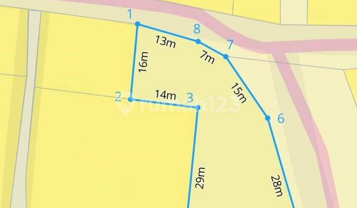 Land For Lease 860 Sqm Roadside In Lod Tunduh - Ubud.