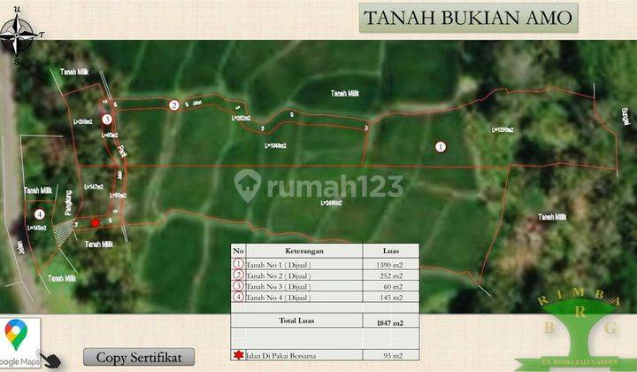 Dijual Lahan 19,95 Are View Sawah Cantik Dan Sungai Di Payangan Ubud 2