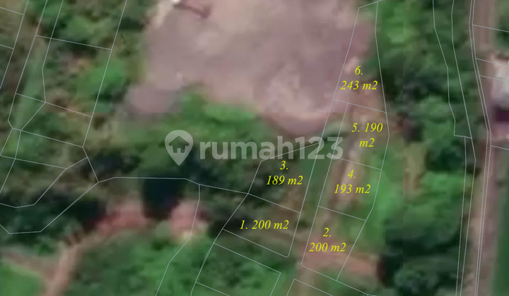 FOR SALE 6 LAND PLOTS SHM 1215 m2 GLOBAL SALE IN PERMATA PERING - BLAHBATUH - GIANYAR - BALI